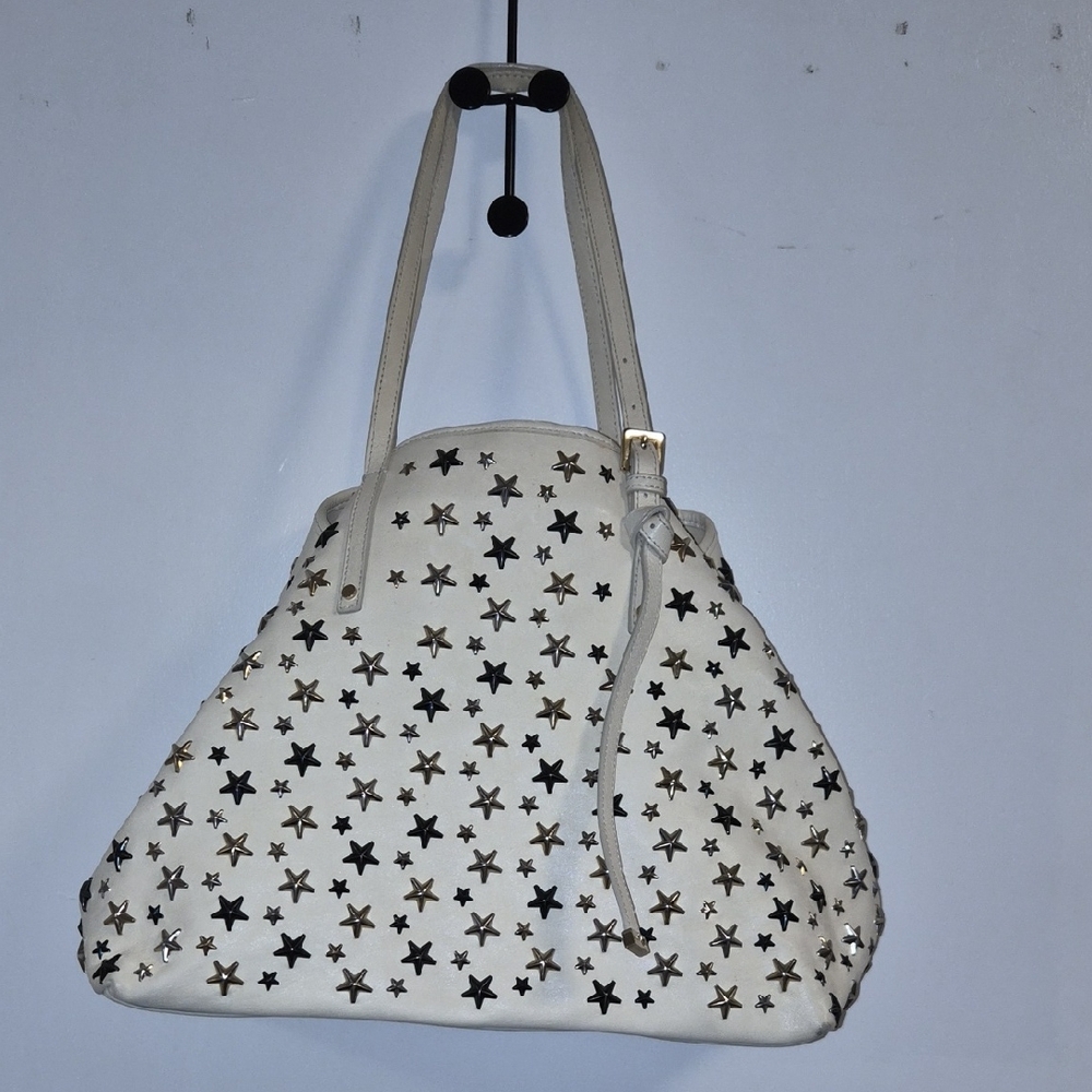Jimmy Choo White Star-Patterned Women's Bag